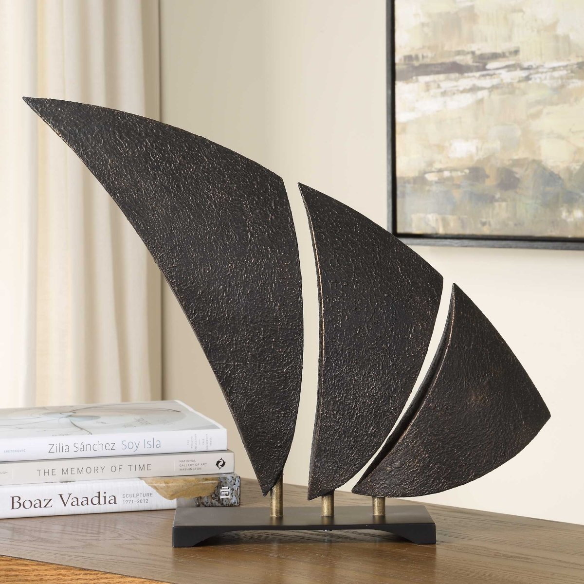Wind Crest Dark Bronze Sculpture - Uttermost - Sculptures by Modest Hut