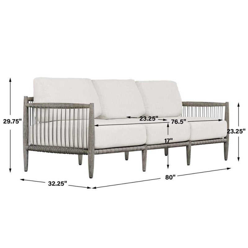 Borneo Outdoor Sofa, Oyster - Uttermost - Sofas by Modest Hut
