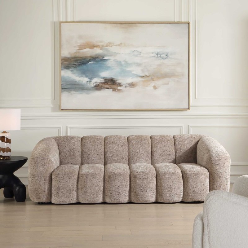 Modella Upholstered Chenille Sofa - Sofas