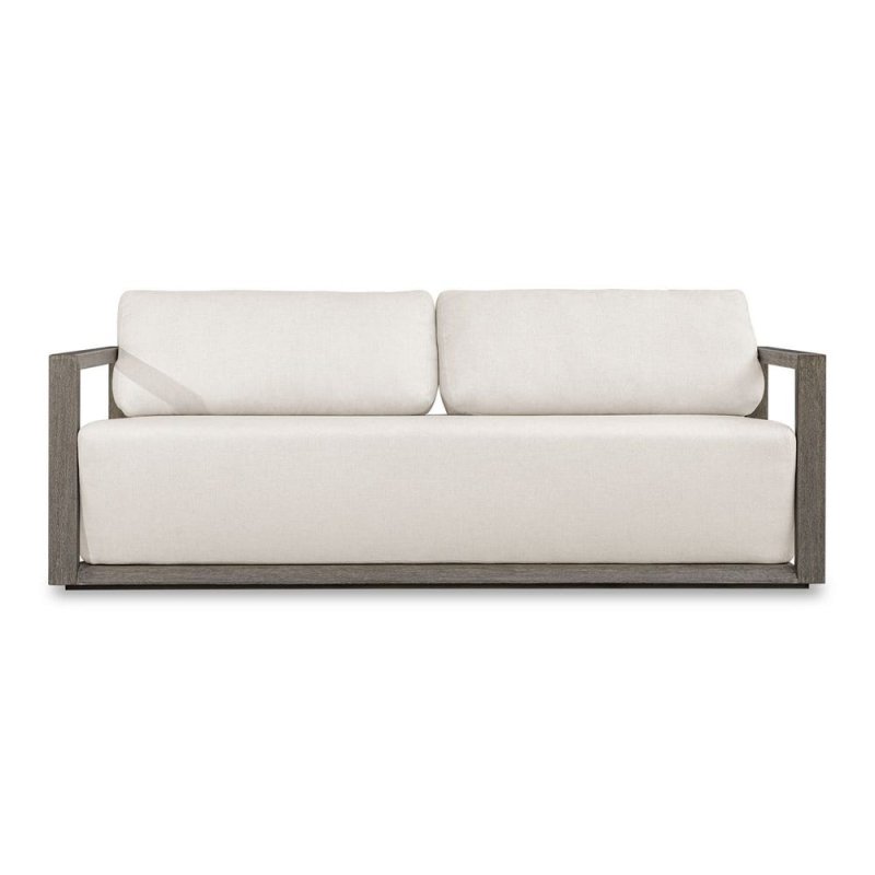 Remsen Outdoor 3 Seater Sofa, Weathered Gray/Oyster - Uttermost - Sofas by Modest Hut