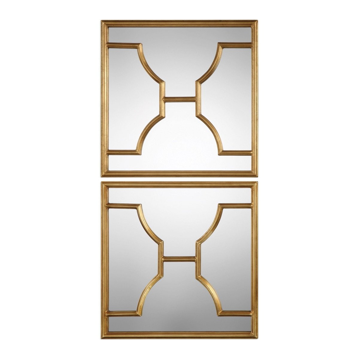 Mis Gold Square Mirrors (Set of 2) - Uttermost - Square Mirrors by Modest Hut