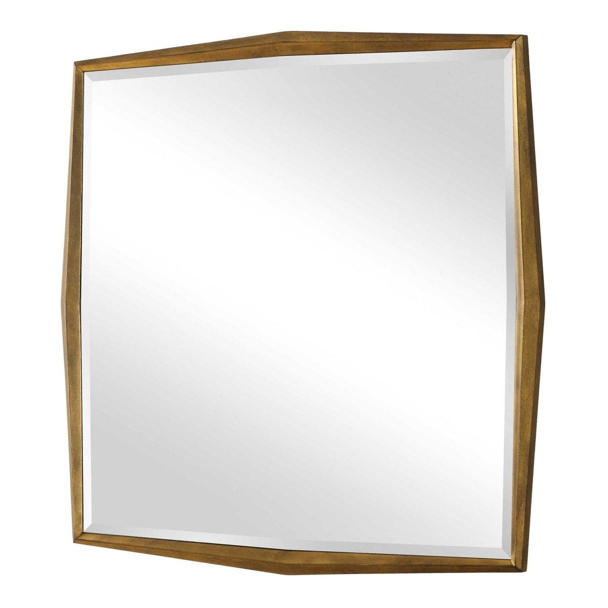 On Point Square Gold Mirror - Uttermost - Square Mirrors by Modest Hut