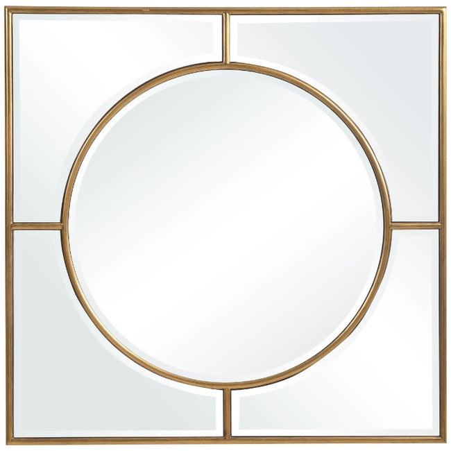 Standford Gold Square Mirror - Uttermost - Square Mirrors by Modest Hut