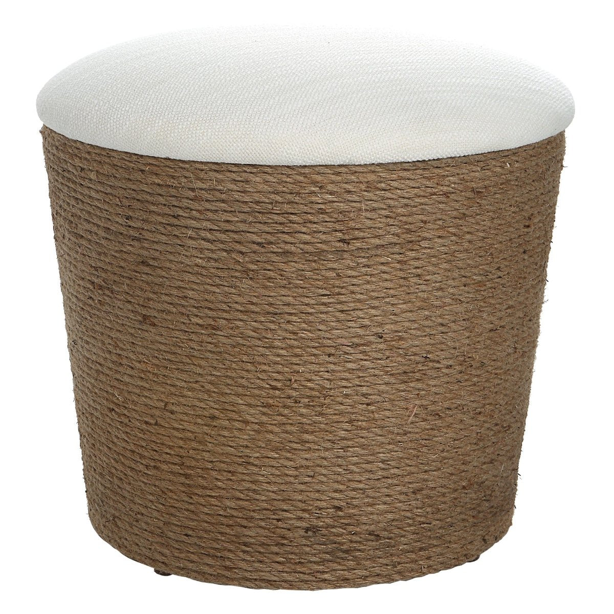 Textured Fabric Removable Top Stool - Uttermost - Stools by Modest Hut