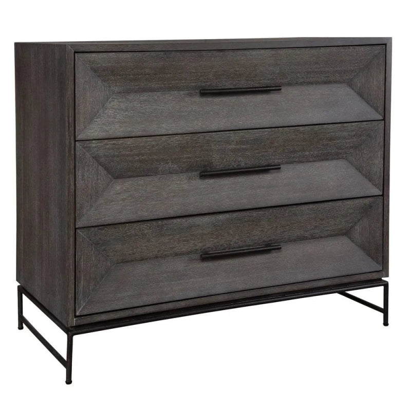 modern accent dresser Uttermost 24671 Knox Dark Walnut Accent Chest