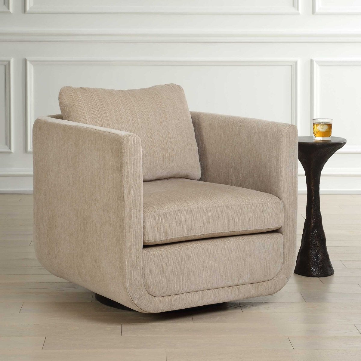 Abound Porcelain Swivel Chair - Uttermost - Swivel Chairs by Modest Hut