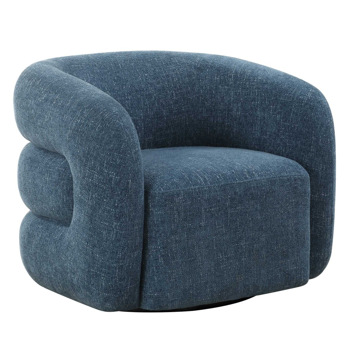 Junie Blue Swivel Barrel Chair - Uttermost - Swivel Chairs by Modest Hut