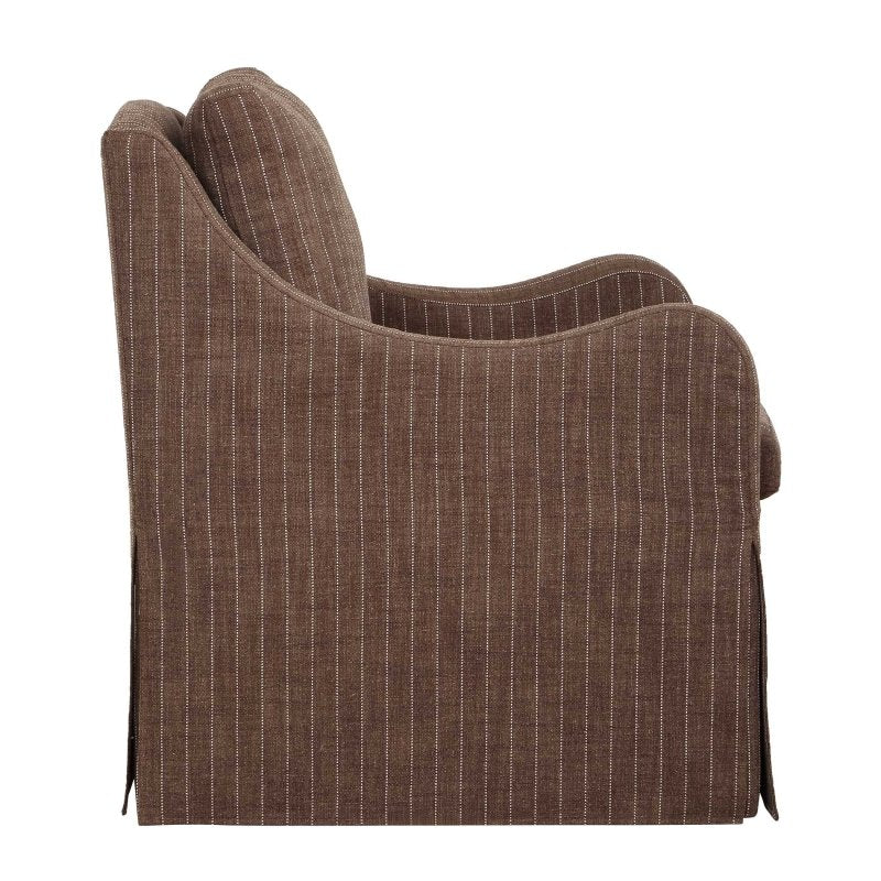 Luisa Pinstripe Swivel Chair - Chairs