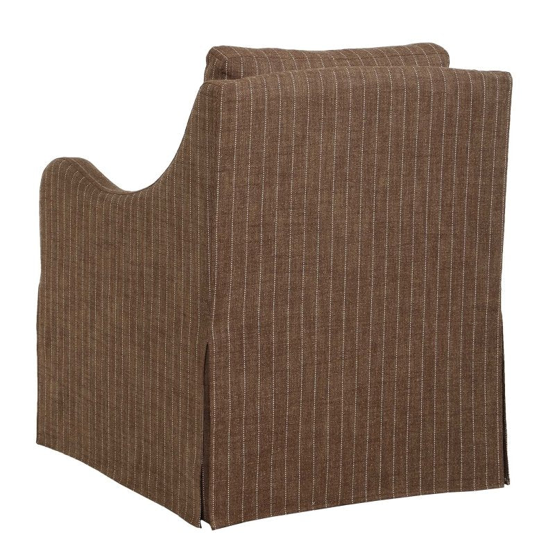 Luisa Pinstripe Swivel Chair - Chairs