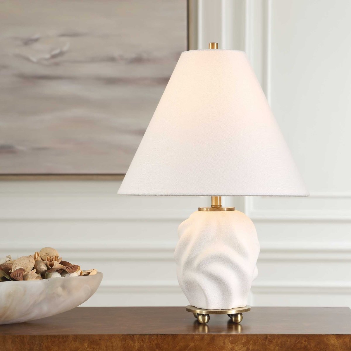 Bora White Accent Lamp - Uttermost - Table Lamp by Modest Hut