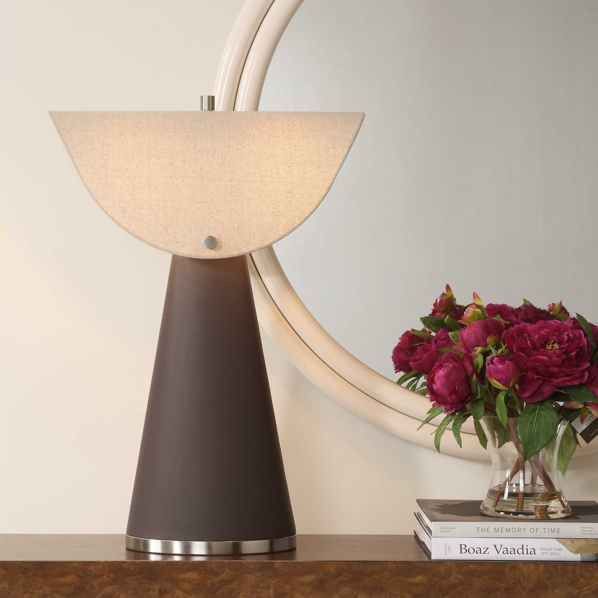 Conover Brown Modern Table Lamp - Uttermost - Table Lamp by Modest Hut