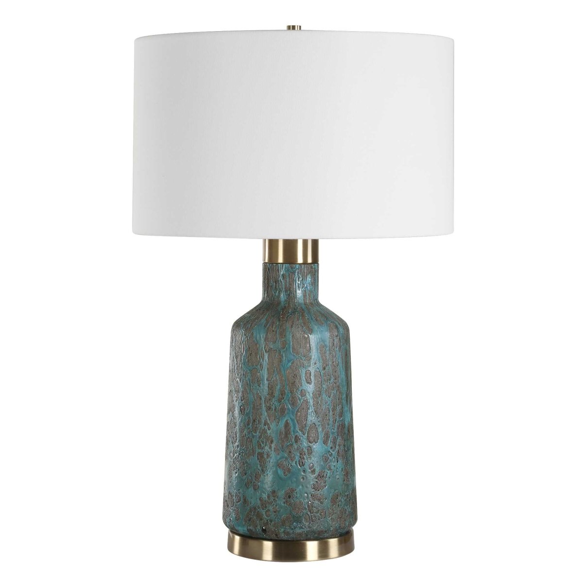 Dauphine Cracked Teal Table Lamp - Uttermost - Table Lamp by Modest Hut