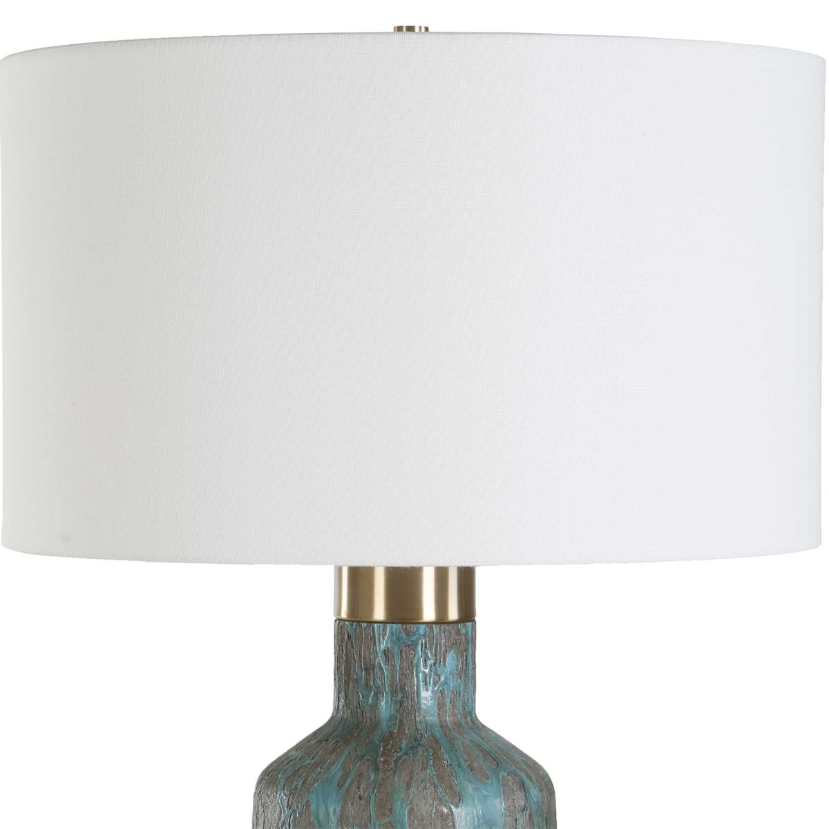 Dauphine Cracked Teal Table Lamp - Uttermost - Table Lamp by Modest Hut