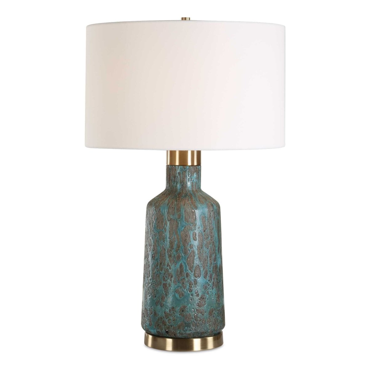 Dauphine Cracked Teal Table Lamp - Uttermost - Table Lamp by Modest Hut