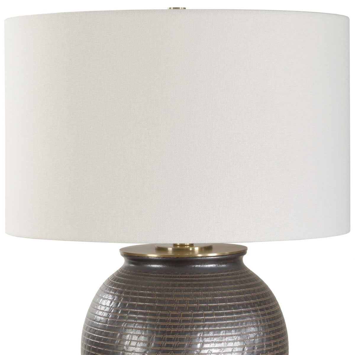 Hawkins Bronze Ribbed Table Lamp - Uttermost - Table Lamp by Modest Hut