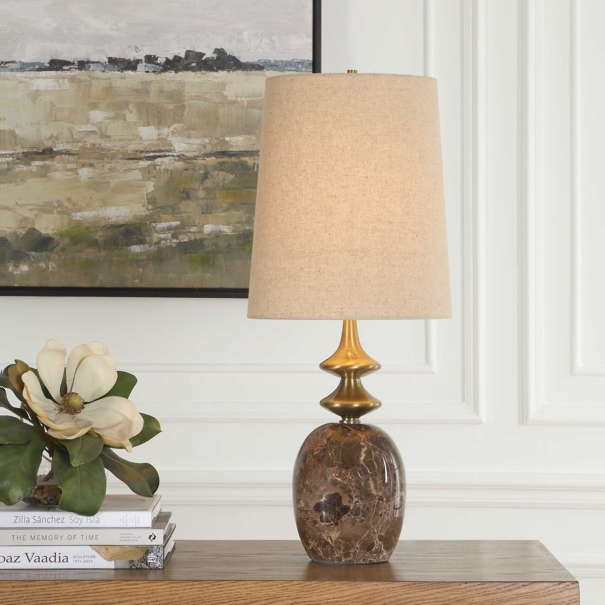 Percy Brown Marble Buffet Lamp - Uttermost - Table Lamp by Modest Hut