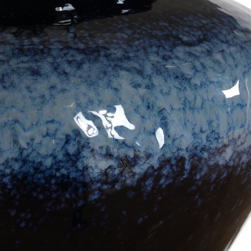 Close-up of multitone blue glaze on the Andrus Multitone Blue Ceramic Table Lamp