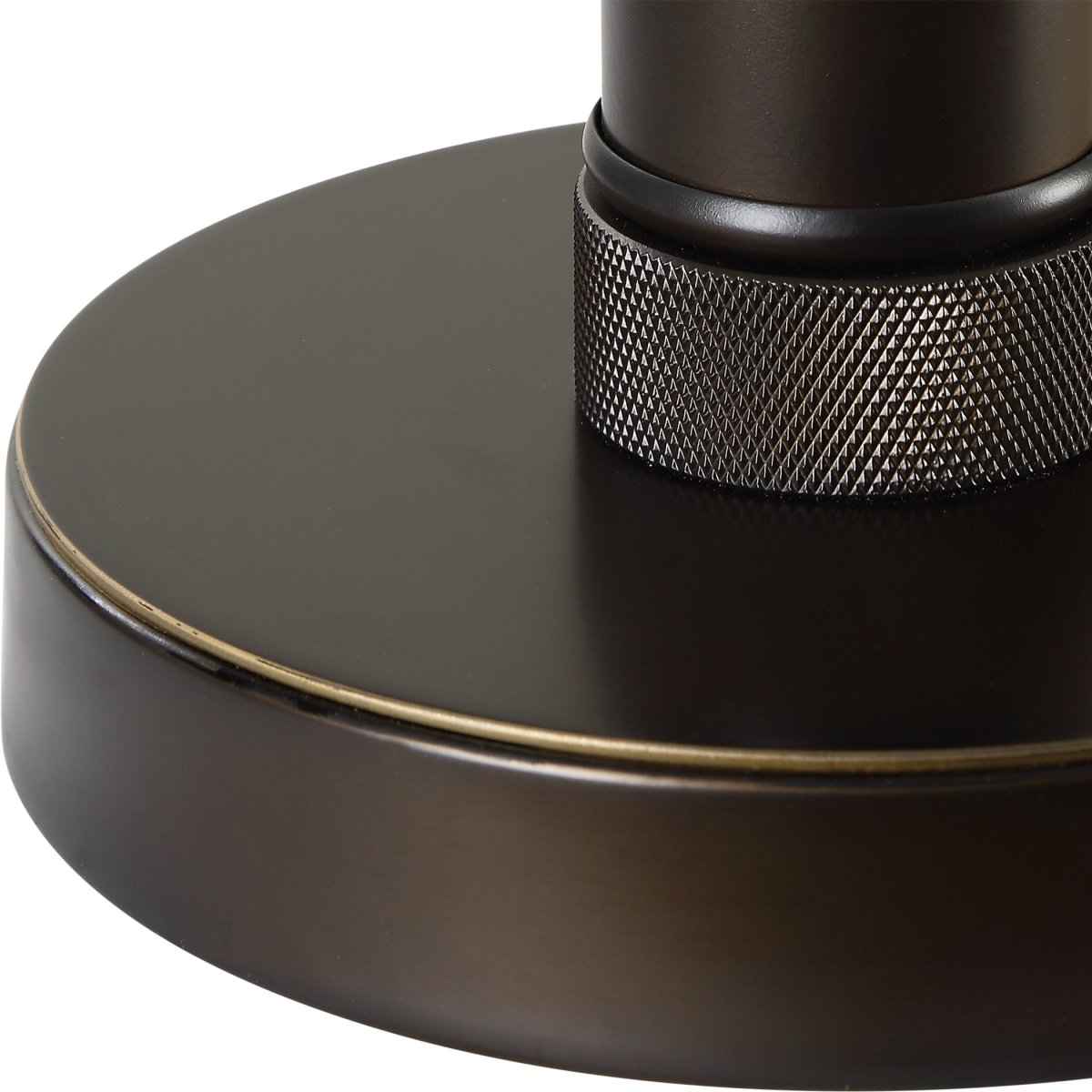 Antique Brass Metal Table Lamp with Knurling - Uttermost - Table Lamps by Modest Hut