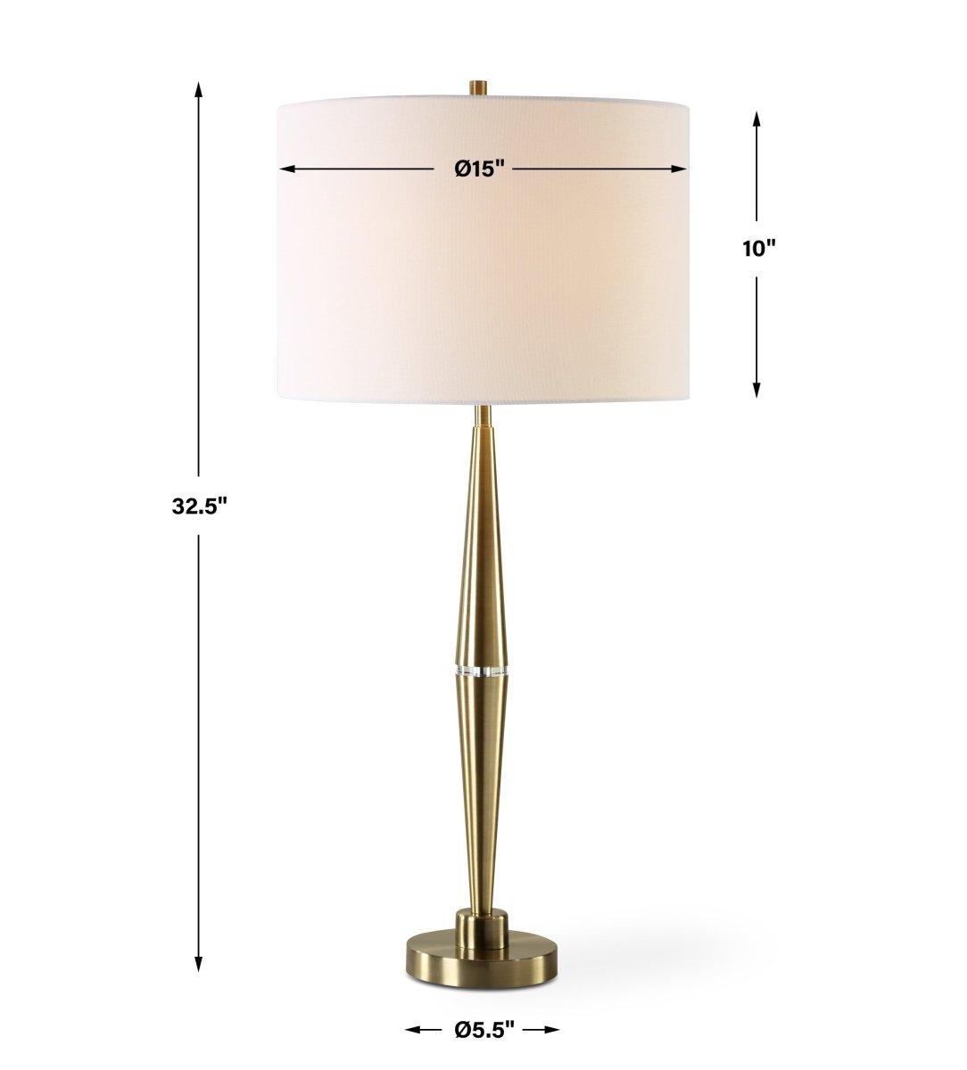 Antique Brass Table Lamp with Crystal - Uttermost - Table Lamps by Modest Hut