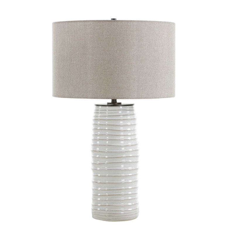 Barat White Ceramic Table Lamp by Uttermost alternate view 2