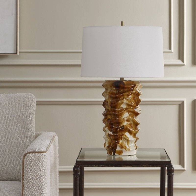 Side view of the Bassa Table Lamp by Uttermost