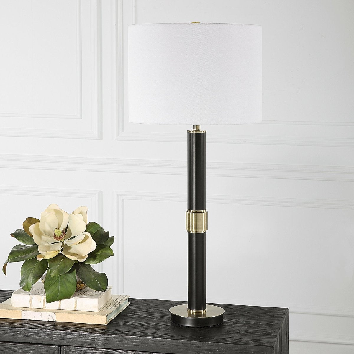 Black and Gold Metal Table Lamp - Uttermost - Table Lamps by Modest Hut