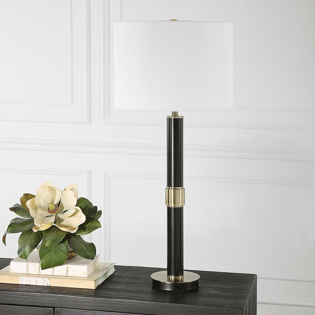 Black and Gold Metal Table Lamp - Uttermost - Table Lamps by Modest Hut