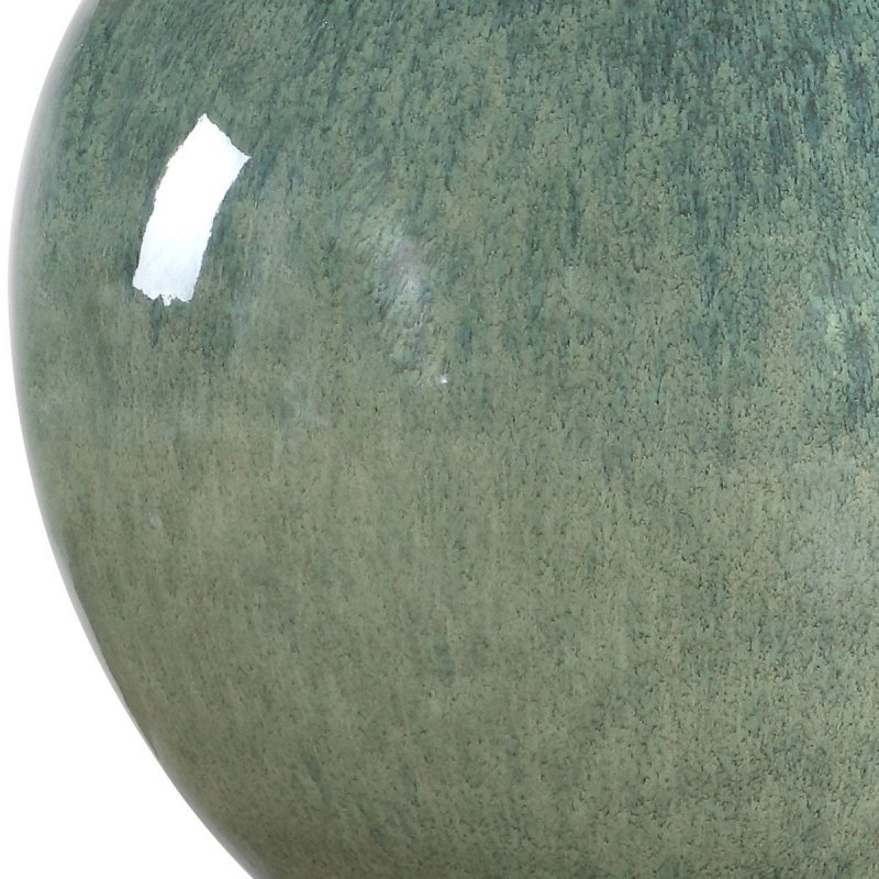 Detail view of ocean-blue and teal glaze on the Callista Teal Blue Ceramic Table Lamp