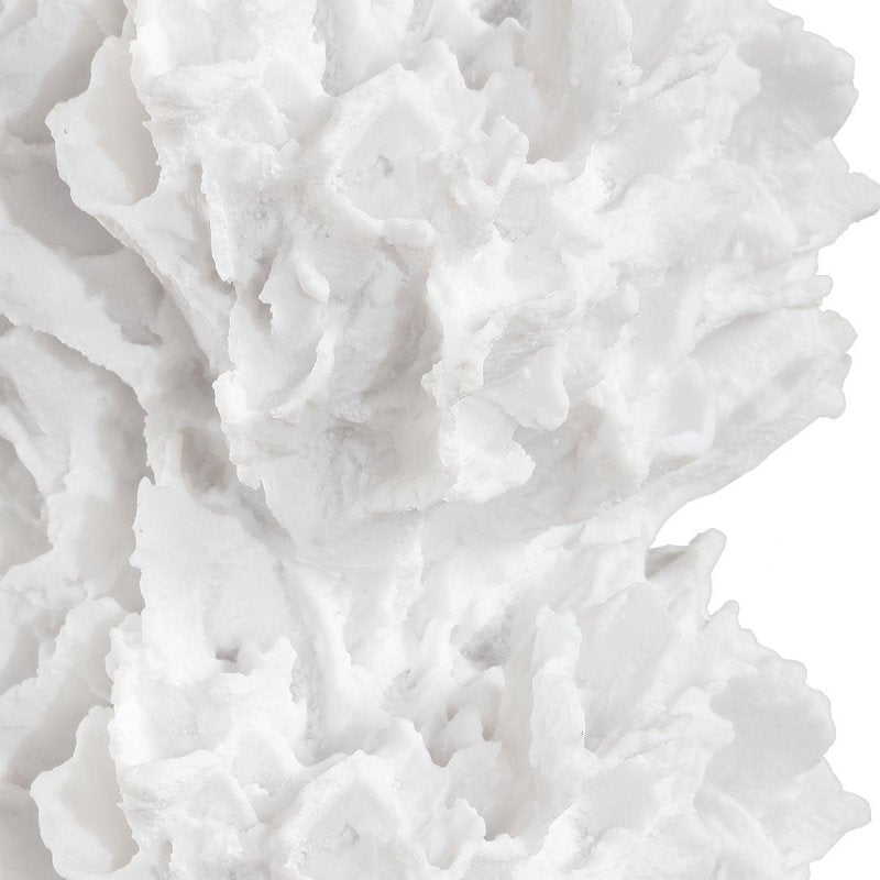 Detail view of the Cambre White Coral Texture Table Lamp