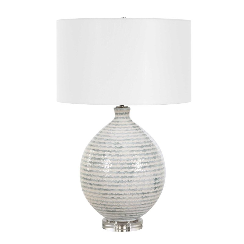 Clary Horizontally Striped Table Lamp - Table Lamps
