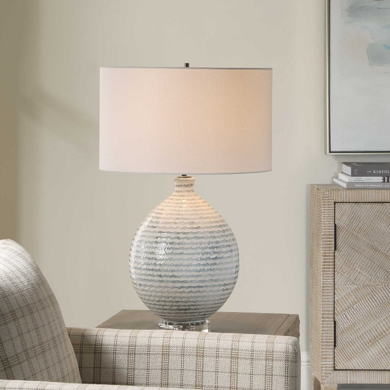 Clary Horizontally Striped Table Lamp - Table Lamps