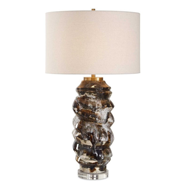 Cuoco Mottled Brown Table Lamp - Table Lamps