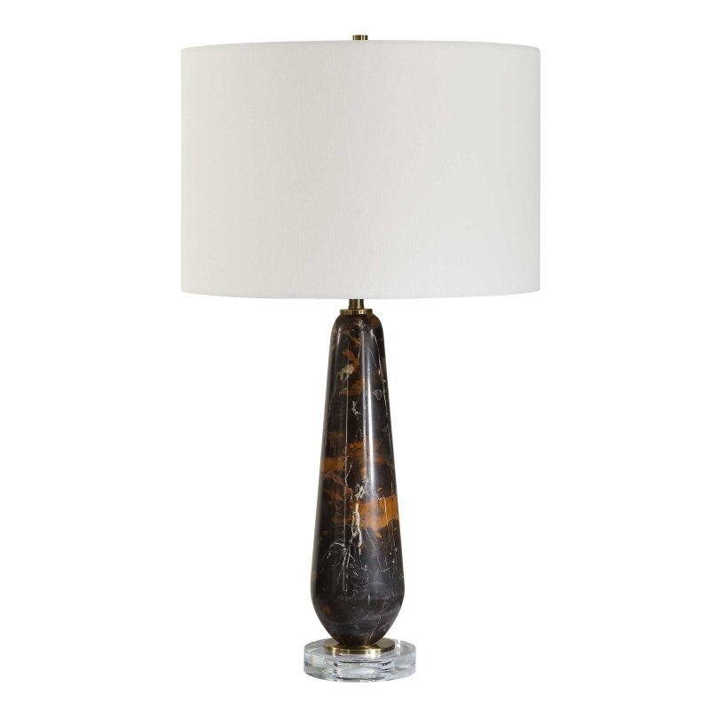 Dames Dark Marble Table Lamp - Table Lamps