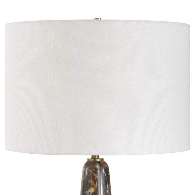 Dames Dark Marble Table Lamp - Table Lamps