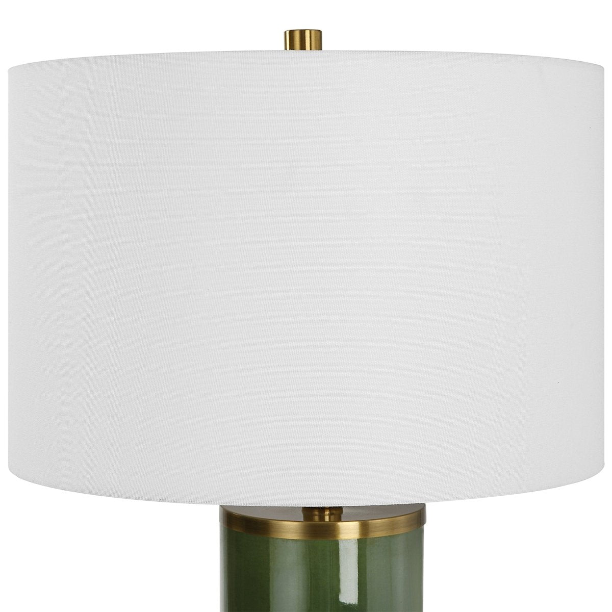 Dark Green Ceramic Table Lamp with Gold Accents - Uttermost - Table Lamps by Modest Hut