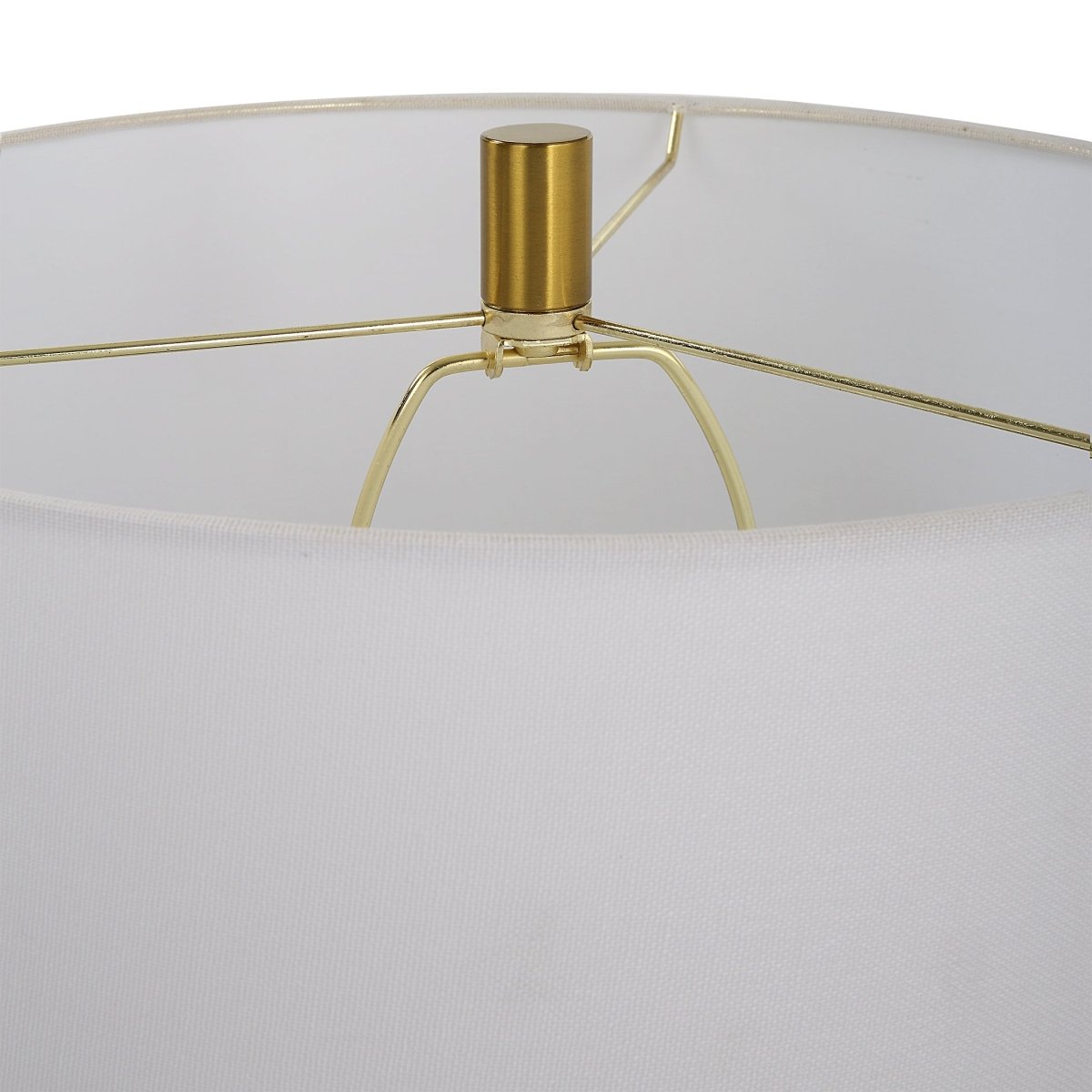 Dark Green Ceramic Table Lamp with Gold Accents - Uttermost - Table Lamps by Modest Hut
