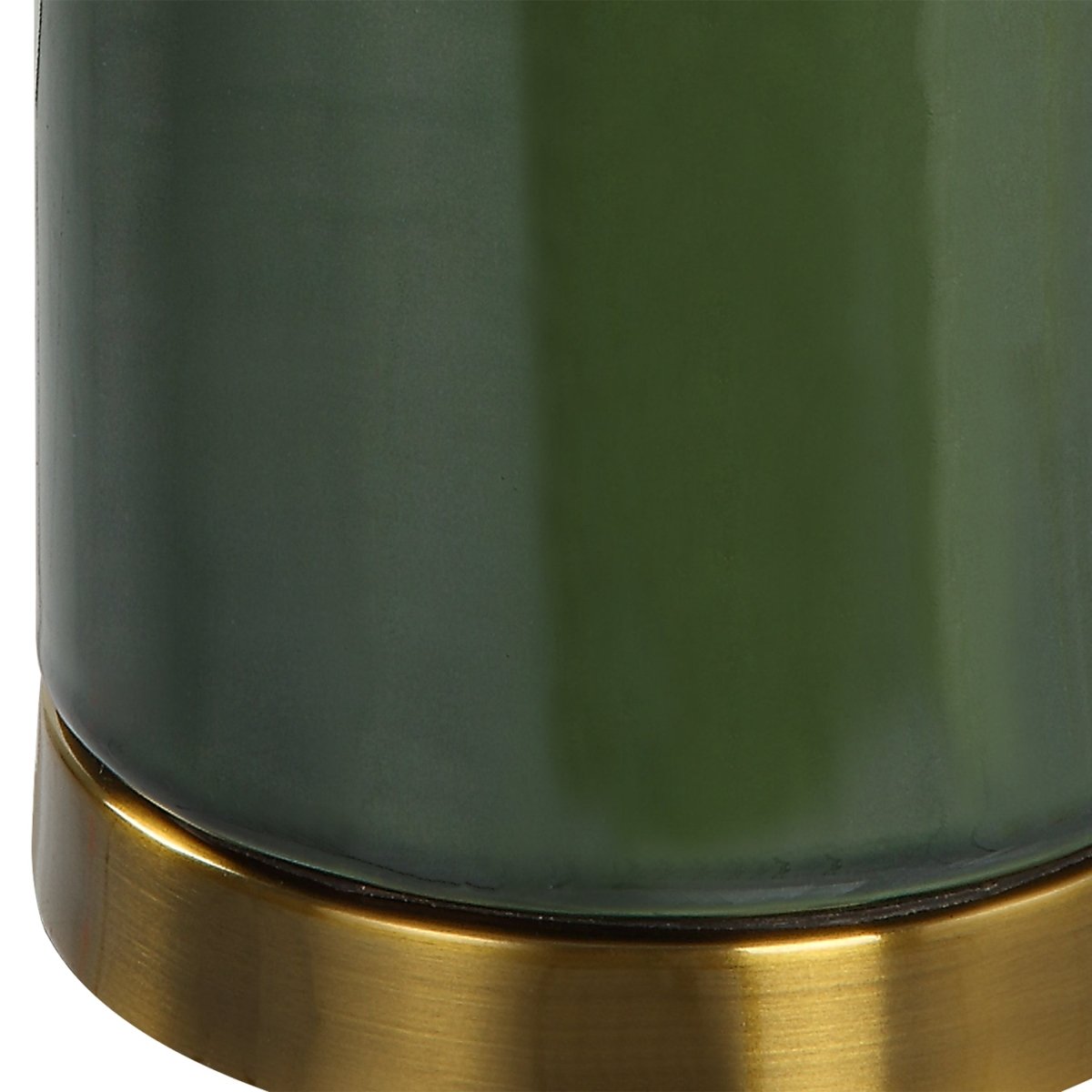 Dark Green Ceramic Table Lamp with Gold Accents - Uttermost - Table Lamps by Modest Hut