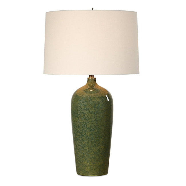 Distressed Emerald Green Ceramic Table Lamp - Uttermost - Table Lamps by Modest Hut