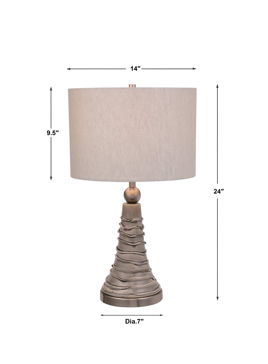 Dove Gray Ceramic Table Lamp - Uttermost - Table Lamps by Modest Hut