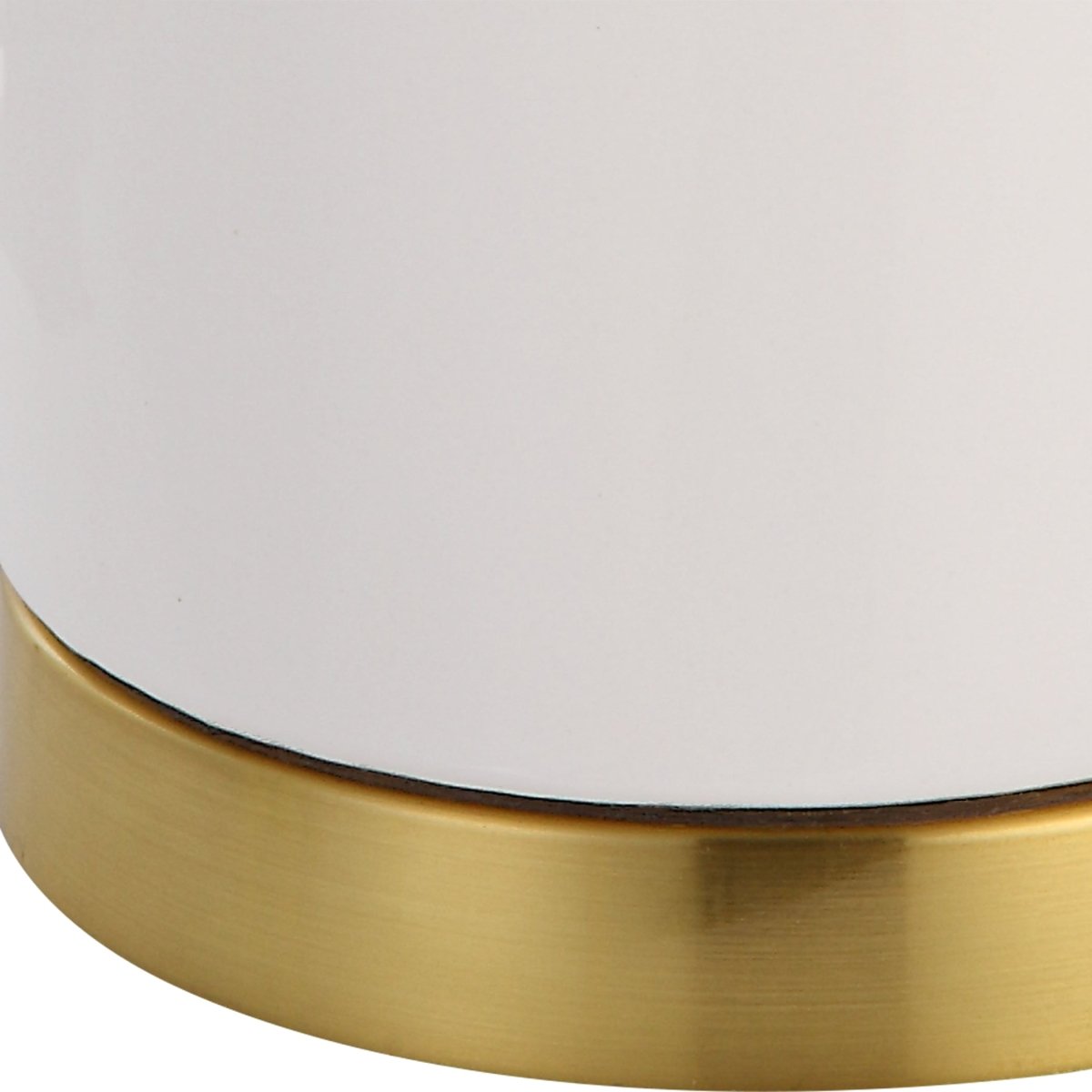 Gloss White Ceramic Table Lamp with Gold Accents - Uttermost - Table Lamps by Modest Hut