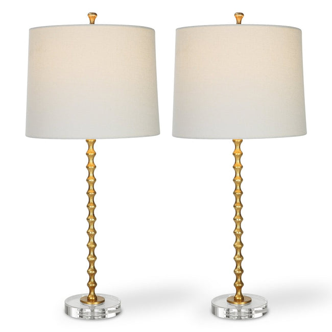 Gold Leaf Stacked Hourglass Table Lamp - Uttermost - Table Lamps by Modest Hut