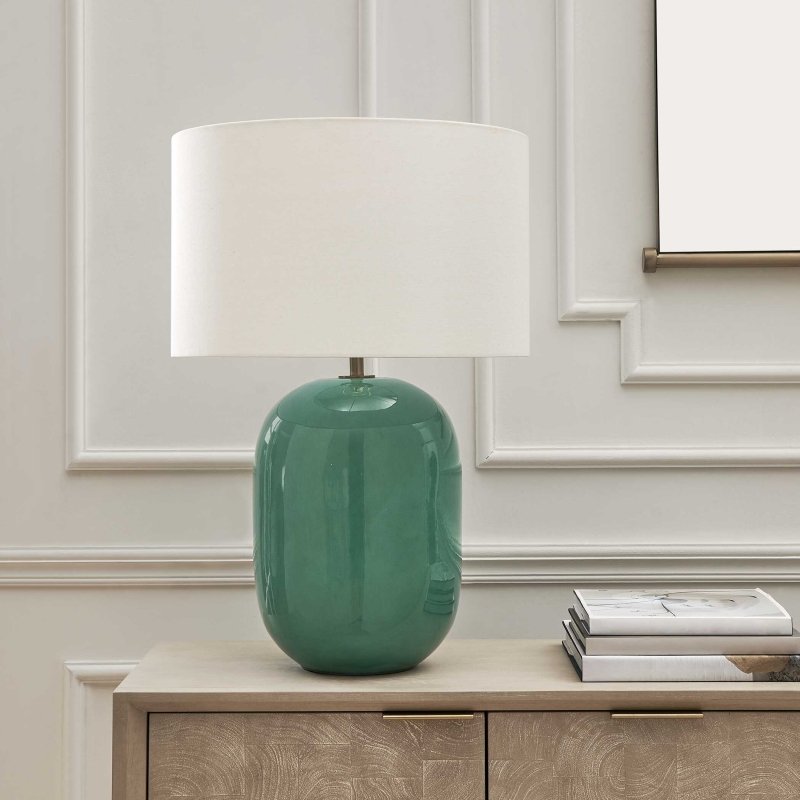 Hollis Teal Table Lamp - Table Lamps