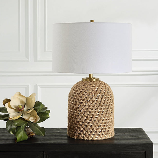 Kendari Rope & Rattan Table Lamp - Uttermost - Table Lamps by Modest Hut