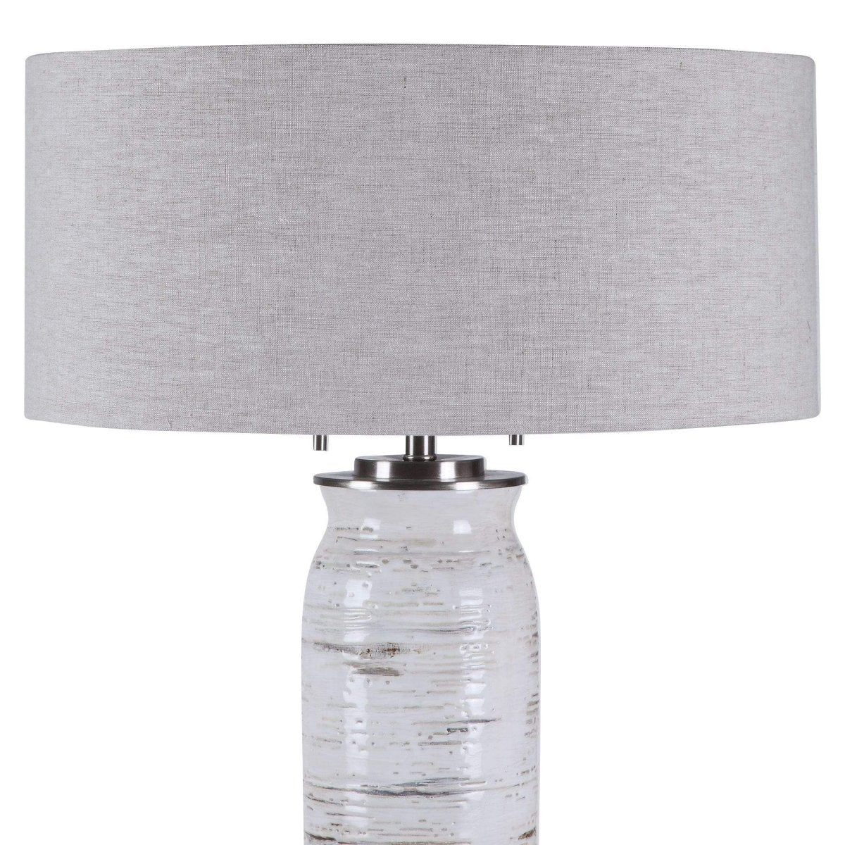 Lente White Table Lamp - Uttermost - Table Lamps by Modest Hut
