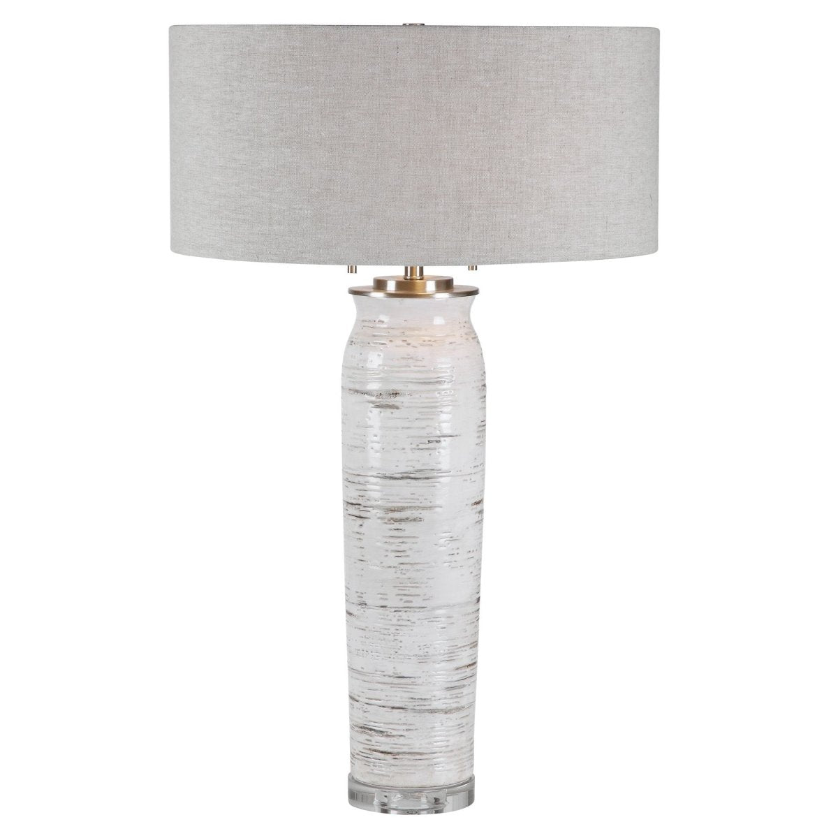 Lente White Table Lamp - Uttermost - Table Lamps by Modest Hut