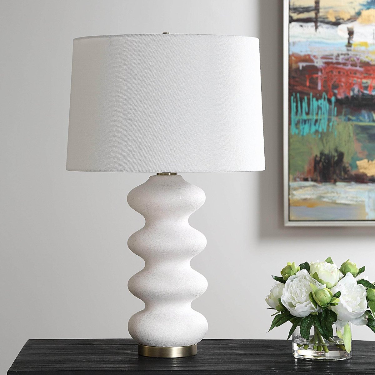Liora White Table Lamp - Uttermost - Table Lamps by Modest Hut