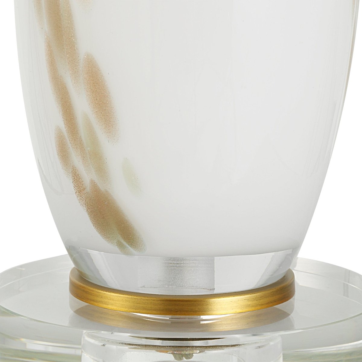 Lyra White & Gold Table Lamp - Uttermost - Table Lamps by Modest Hut