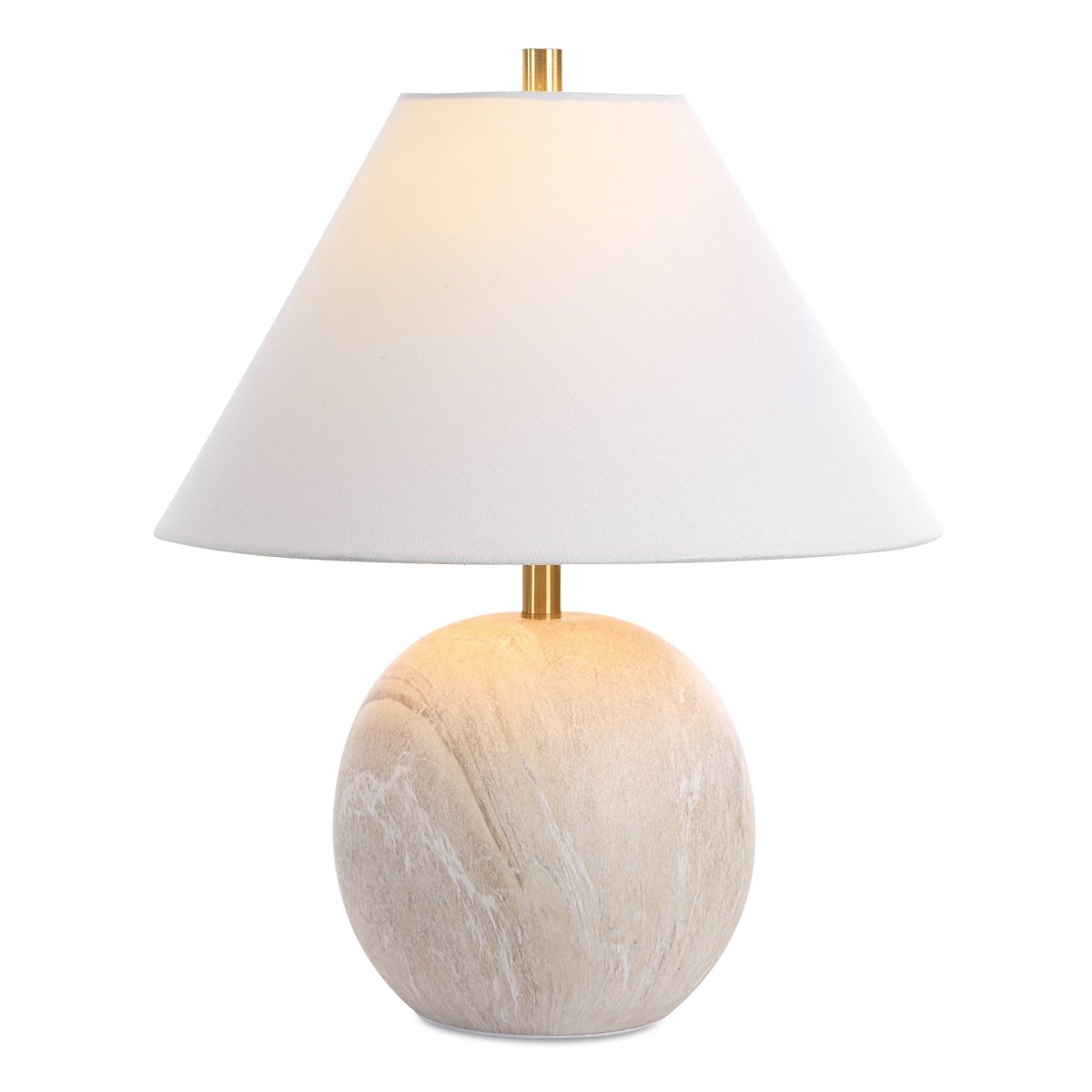 Marble Ceramic Accent Lamp with Neutral Tones - Uttermost - Table Lamps by Modest Hut