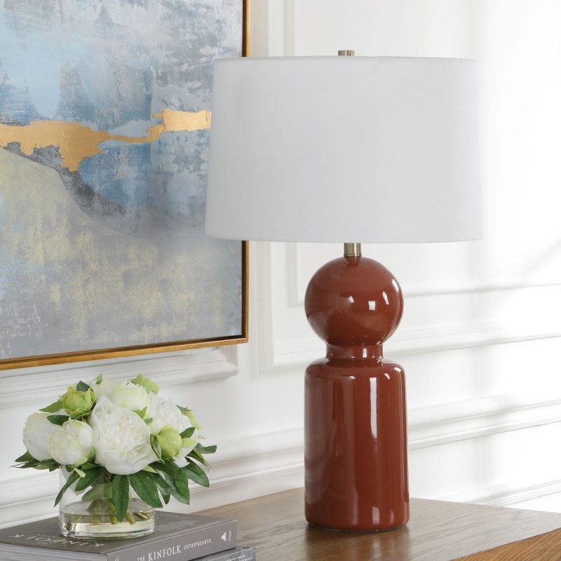 Alternate angle of the Marco Sienna Ceramic Table Lamp by Uttermost
