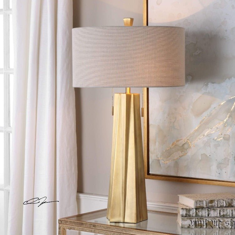 Mari Gold Table Lamp - Uttermost - Table Lamps by Modest Hut